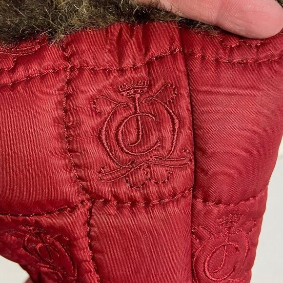 Juicy Couture Wedge Snow Boots Size 7 Snowflurry Knee High Quilted Faux Fur Y2K - Picture 10 of 13